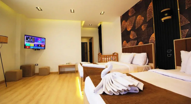Четырёхместный номер Deluxe с видом на сад Palm Pyramids View Hotel