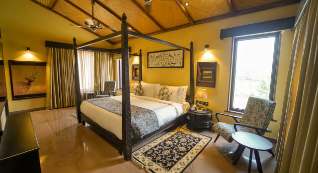 Люкс с балконом AamaGhati Wildlife Resort, Ranthambore