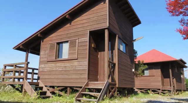 Бунгало с красивым видом из окна Gokase Campsite Camping and Guesthouse