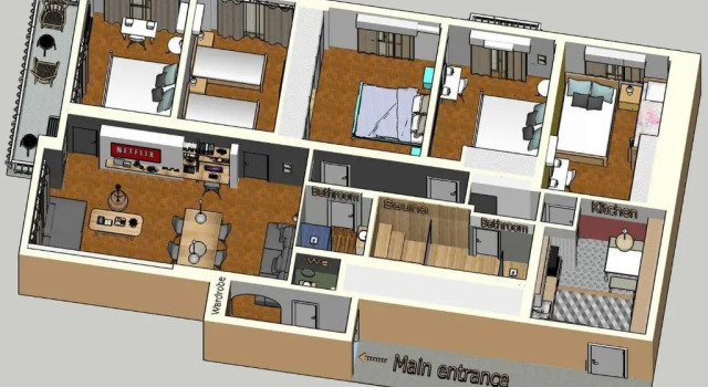 Victoria 5star / 5BR BigApt / Sauna / 2min to metro