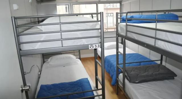 Кровать в общем номере Corujinha Hostel