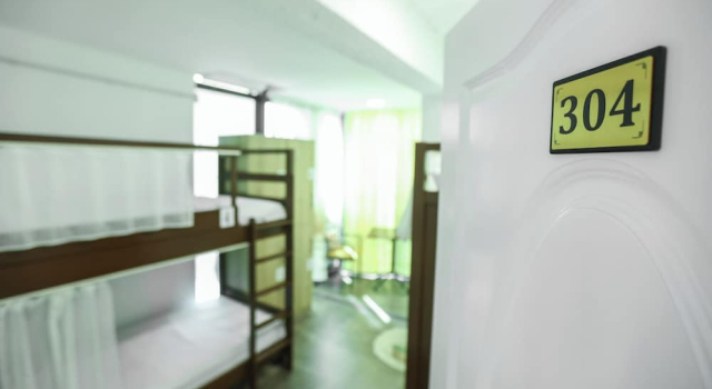 Кровать в общем номере Backpacker Hostel Kruje