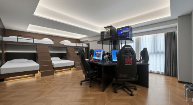Кровать в общем номере Pigeon Republic E-sports Homestay (Shijiazhuang Railway Station Tatan Commercial City)