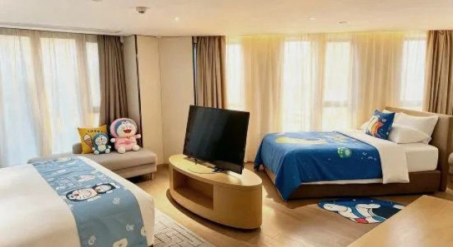 Семейный люкс с красивым видом из окна Ruijing Kairui Select Hotel (Wushang Dream Times & Wuhan University Branch, Wuhan)