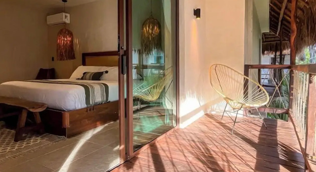 Двухместный номер Superior с балконом и с видом на сад Zelune Luxury Lagoon Resort Bacalar