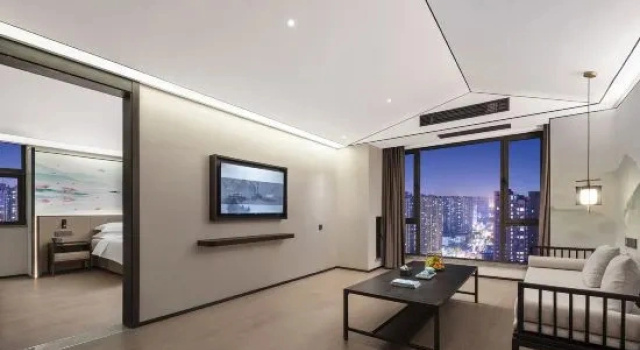 Люкс с видом на город Moshang Qingju Hotel (Bohai East Road Subway Station)