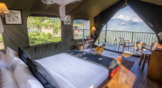 Тент с видом на горы Madulkelle Tea and Eco Lodge