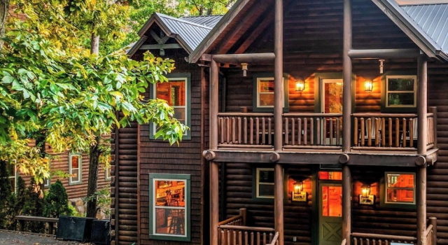 A View for All Seasons Luxe Smoky Mountain Cabin With Hot Tubs Game Room