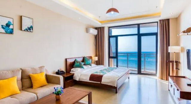 Номер Economy Yingkou wanke happy multi Sea View Apartment