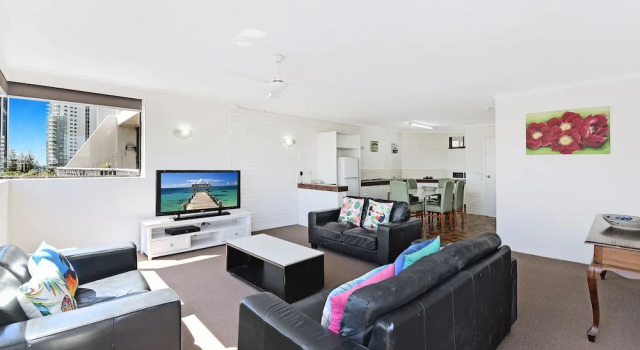 Апартаменты Standard с 2 комнатами с балконом Broadbeach Travel Inn Apartments