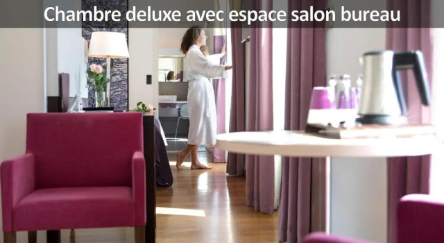 Deluxe Double room HÔTEL LA FERME DE BOURRAN - RODEZ - parking privé avec bornes pour voitures électriques