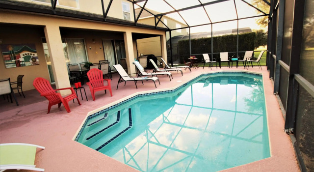 8BR -private swimming pool -gated resort community -suitable for family & group getaways -5 miles to Disney, Забронировать Курортный отель Бизнес-отели штата Флориды, 4* 5*