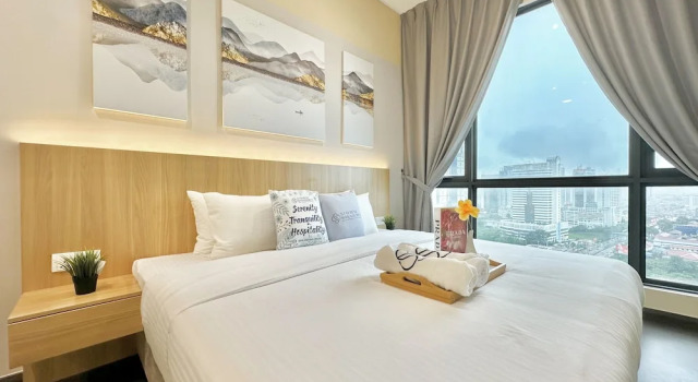 Апартаменты с 3 комнатами с видом на город SKS Pavillion Residences - High Floor with Singapore View