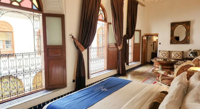 Номер Deluxe с видом на бассейн Le Riad Palais dhotes Suites & Spa Fes