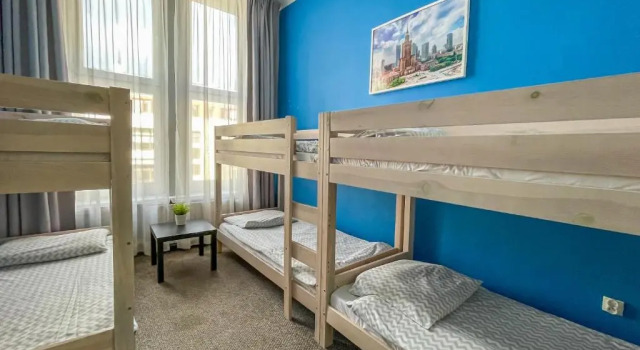Кровать в общем номере Moon Hostel Warszawa