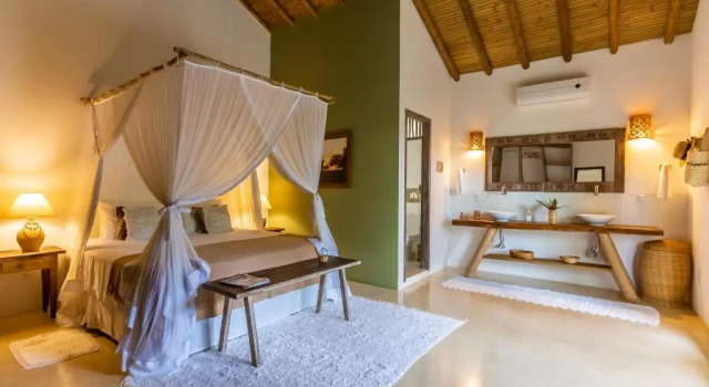 Люкс с видом на бассейн Pousada Casa das Janas Trancoso