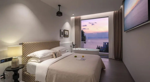 Двухместный номер Standard с видом на море Miyue Shenzhen Roman Holiday Bubble Pool hotel