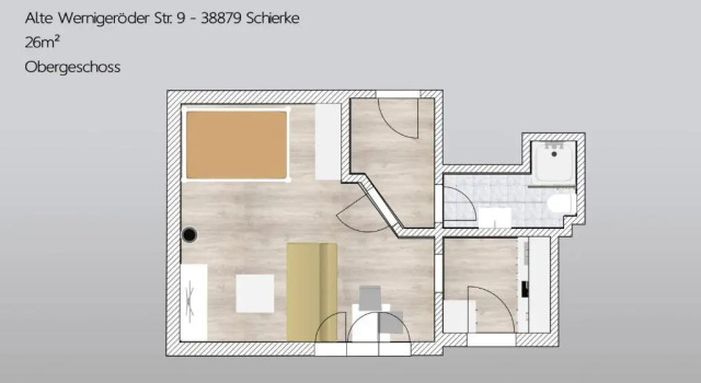 Студия Auszeit im Harz Haus 1 Wohnung Feuerstein