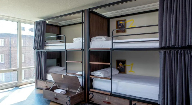 Кровать в общем номере Hotel Rendale Washington DC