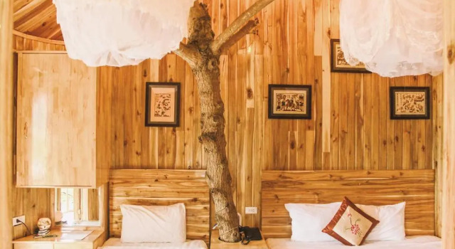 Коттедж с видом на сад Mua Caves Ecolodge