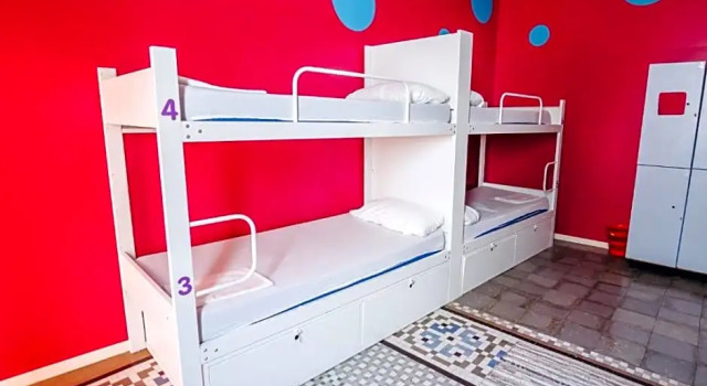 Кровать в общем номере Purple Nest Hostel