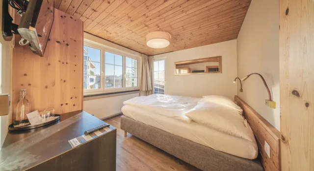 Habitación doble Económica con balcón y con vista a la montaña Hotel Quellenhof