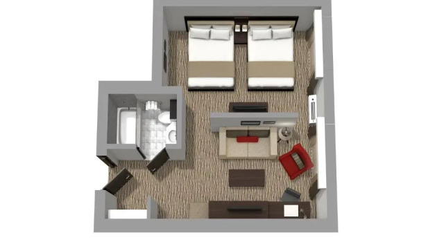 Четырёхместный люкс Country Inn & Suites by Radisson, Rochester-Pittsford-Brighton, NY