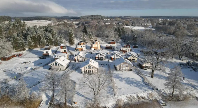 Коттедж Naturpark-5 Sterne Ferienhaus-Kamin-Sauna-See