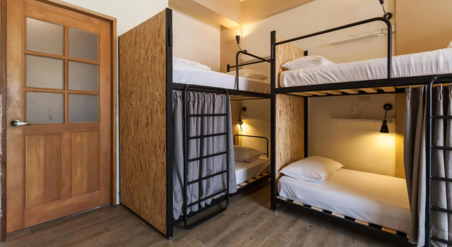Кровать в общем номере Sleeping Boot Hostel