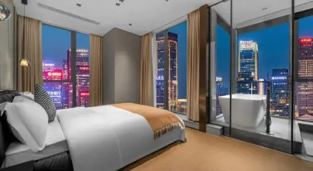 Двухместный люкс Kerry Guanyue Executive Hotel (Chongqing Guanyinqiao Pedestrian Street Branch)