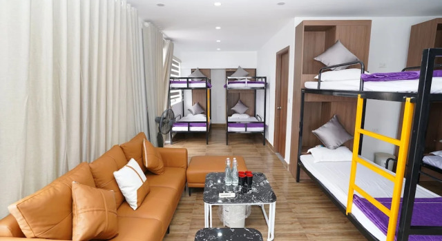 Кровать в общем номере Thanh Măng Hotel