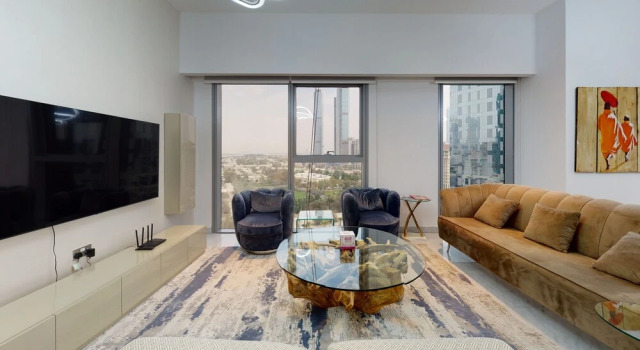 SuperHost- Vibrant 1 BR with Panoramic View in DIFC, Забронировать Апартаменты/квартира Район торговых центров , рядом с Дубайский аквариум
