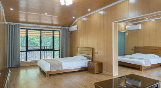 Семейный люкс с красивым видом из окна Shuimo Tingxi Liulinwan Homestay