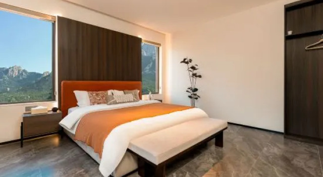 Двухместный люкс с видом на море Yangchuan Design Art | Sea View Private Hot Spring Homestay, Yangkou Beach, Laoshan Scenic Area