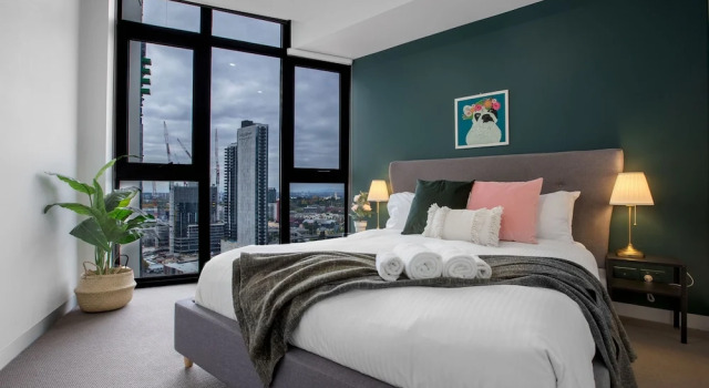 Семейные апартаменты с 2 комнатами с балконом Nook Melbourne - The Bank Tower/Convention Centre