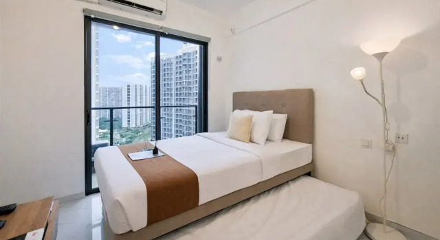 Standard studio White Tone Studio For 2 Pax At Sky House Bsd Apartment