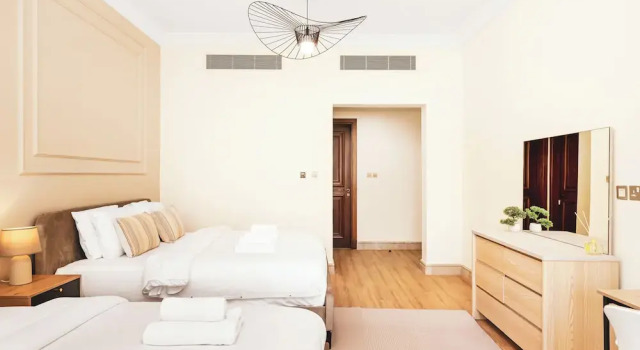 Апартаменты Premier c 1 комнатой с балконом и с красивым видом из окна New Fairmont Residence Private Beach club access Palm Jumeirah