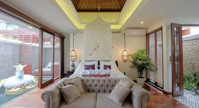 Двухместная вилла Luxury с красивым видом из окна Villa Bougainville
