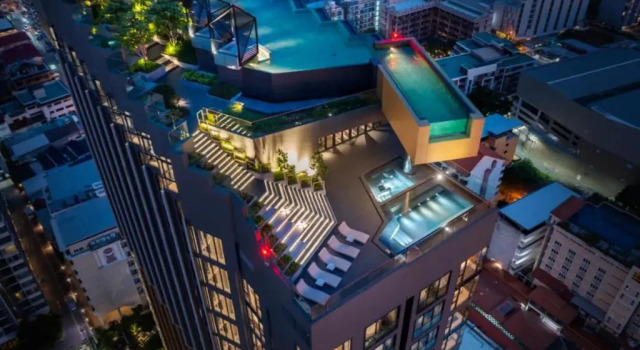 Апартаменты c 1 комнатой с красивым видом из окна Апартаменты апарт- отеле Edge Central Pattaya new condos Base updated version