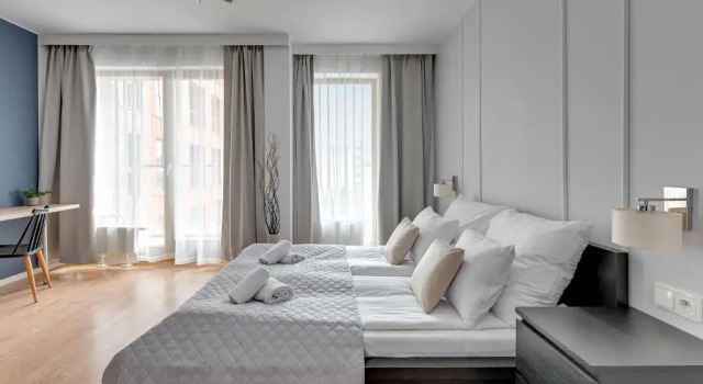 Studio mit Balkon und mit Flussblick Apartamenty Apartinfo Aura