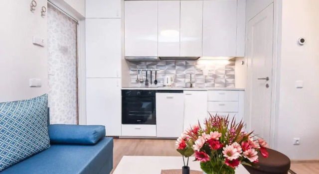 Cozy Vaivorykstes Apartment, Boek Appartement Hotels in Klaipėda met zwembad, Zwembad