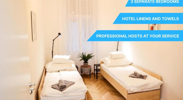 Апартаменты 3 separate bedroom apartment for 6 people 5 BEDS, 2 BTHR AC FAST WIFI at the Parliament