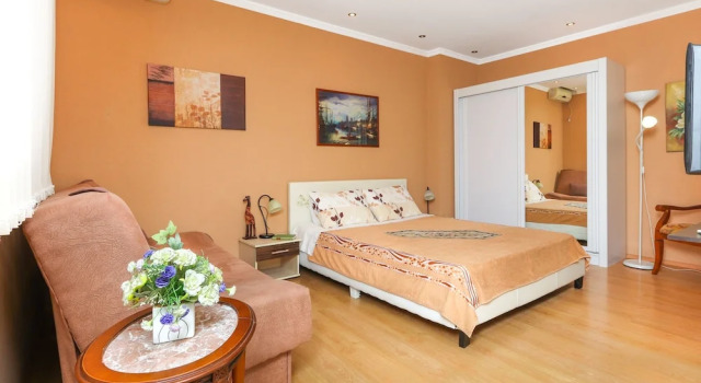 Семейная студия с балконом и с видом на море Apartments Villa Lastva
