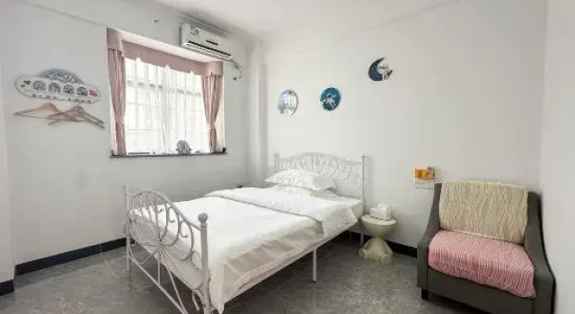 Кровать в общем номере Zhuhai Qi'ao Island Miss Ruo's Courtyard Homestay (Tianhe Street)