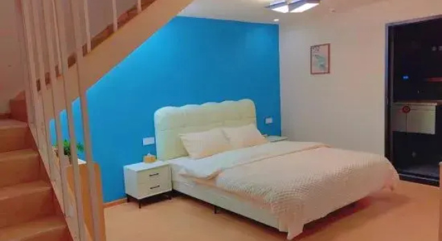 Двухместный люкс Дуплекс с 2 комнатами Qingdu Homestay