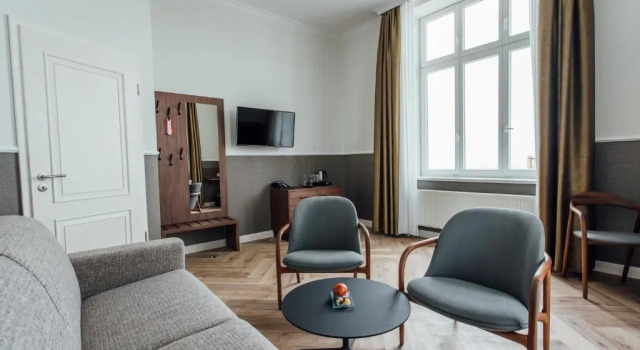 Люкс с частичным видом на море Strandhotel Hohenzollern