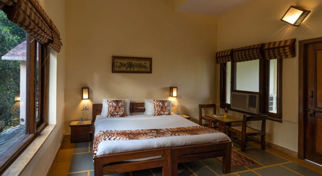 Номер Premium с видом на реку Corbett Wild Resort - A River Access Property