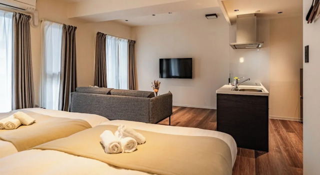 Четырёхместный номер Premier Apartment Hotel 11 Shinsaibashi Amemura