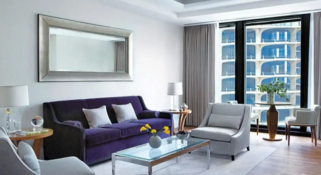 Двухместный клубный люкс c 1 комнатой с видом на реку The Langham Chicago