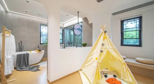 Семейный тент Anji Creek, Starry Sky Swimming Pool, Parent Child Vacation Villa Luxury Creek Stay
